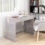 Voir la diapositive 1 : VIDAXL Bureau gris beton 101x50x76,5 cm bois d'ingenierie