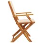 Voir la diapositive 5 : VIDAXL Chaises de jardin pliantes lot de 6 beige tissu et bois massif