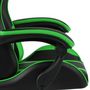 Voir la diapositive 5 : VIDAXL Fauteuil de jeux video avec repose-pied Noir et vert Similicuir