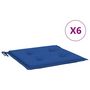 Voir la diapositive 2 : VIDAXL Coussins de chaise de jardin lot de 6 bleu royal 40x40x3 cm