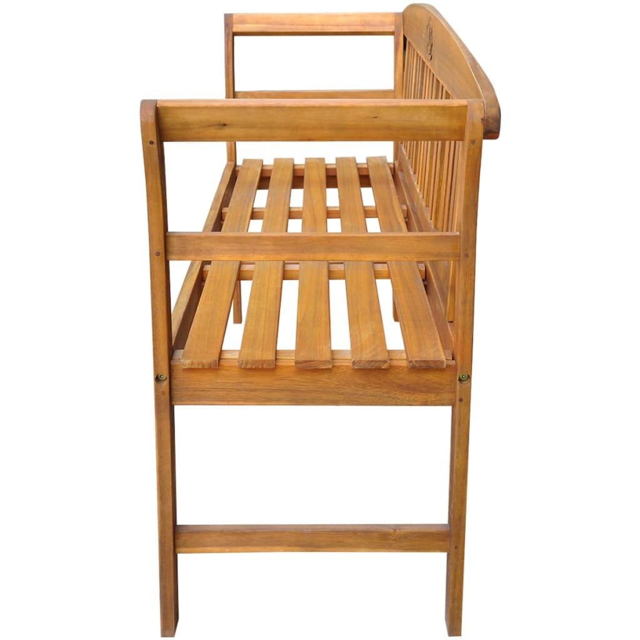 Voir la diapositive 4 : VIDAXL Banc de jardin avec coussin 157 cm Bois d'acacia massif