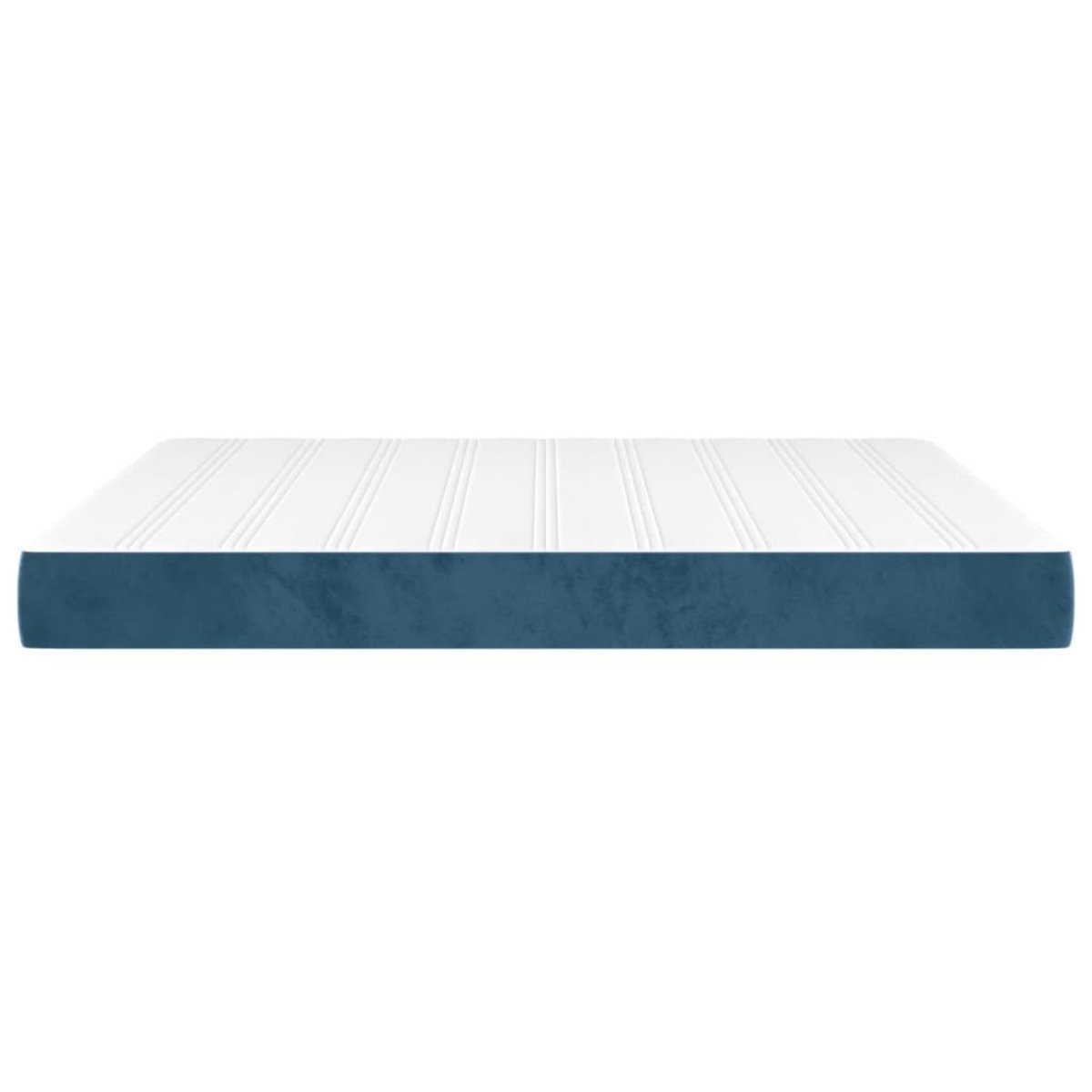 VIDAXL Matelas de lit a ressorts ensaches Bleu fonce 160x200x20 cm