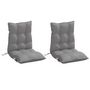 Voir la diapositive 3 : VIDAXL Coussins de chaise a dossier bas lot de 2 gris tissu oxford