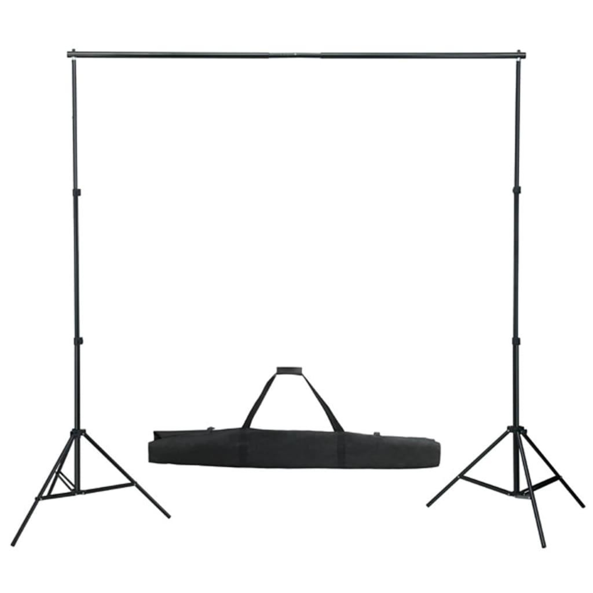 Voir la diapositive 3 : VIDAXL Kit de studio photo avec lampes toile de fond et reflecteur