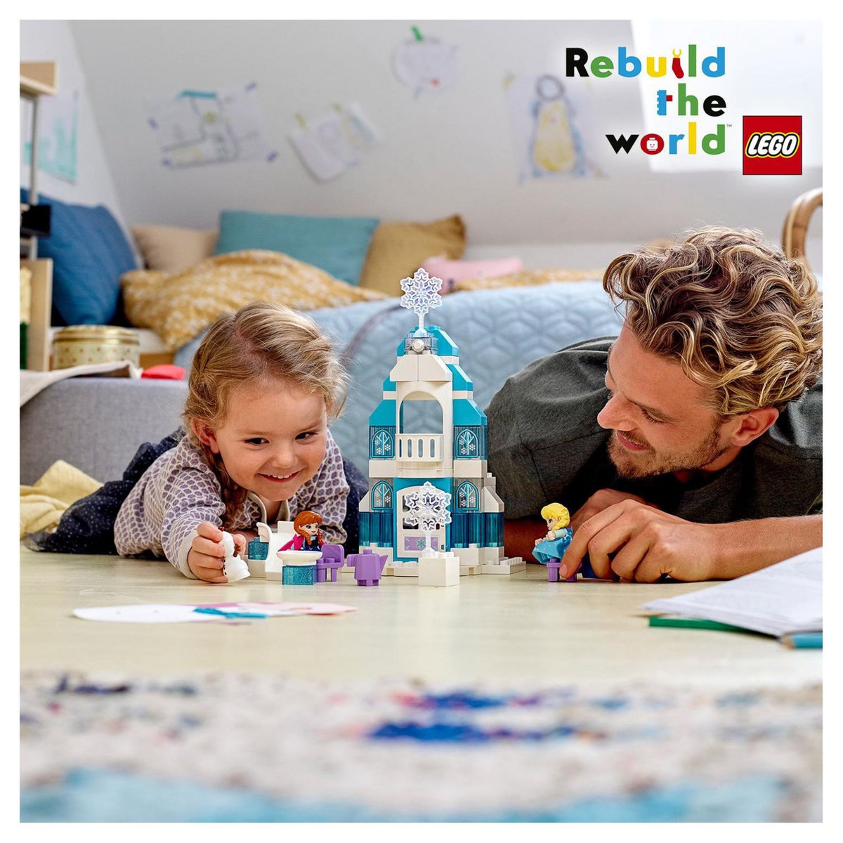 LEGO DUPLO Disney 10899 Le Château De La Reine Des Neiges, Jouet à Construire, Mini-Poupées