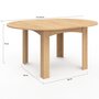 Voir la diapositive 5 : ID MARKET Table à manger extensible ronde DONA 4-8 personnes façon hêtre 110-150 cm