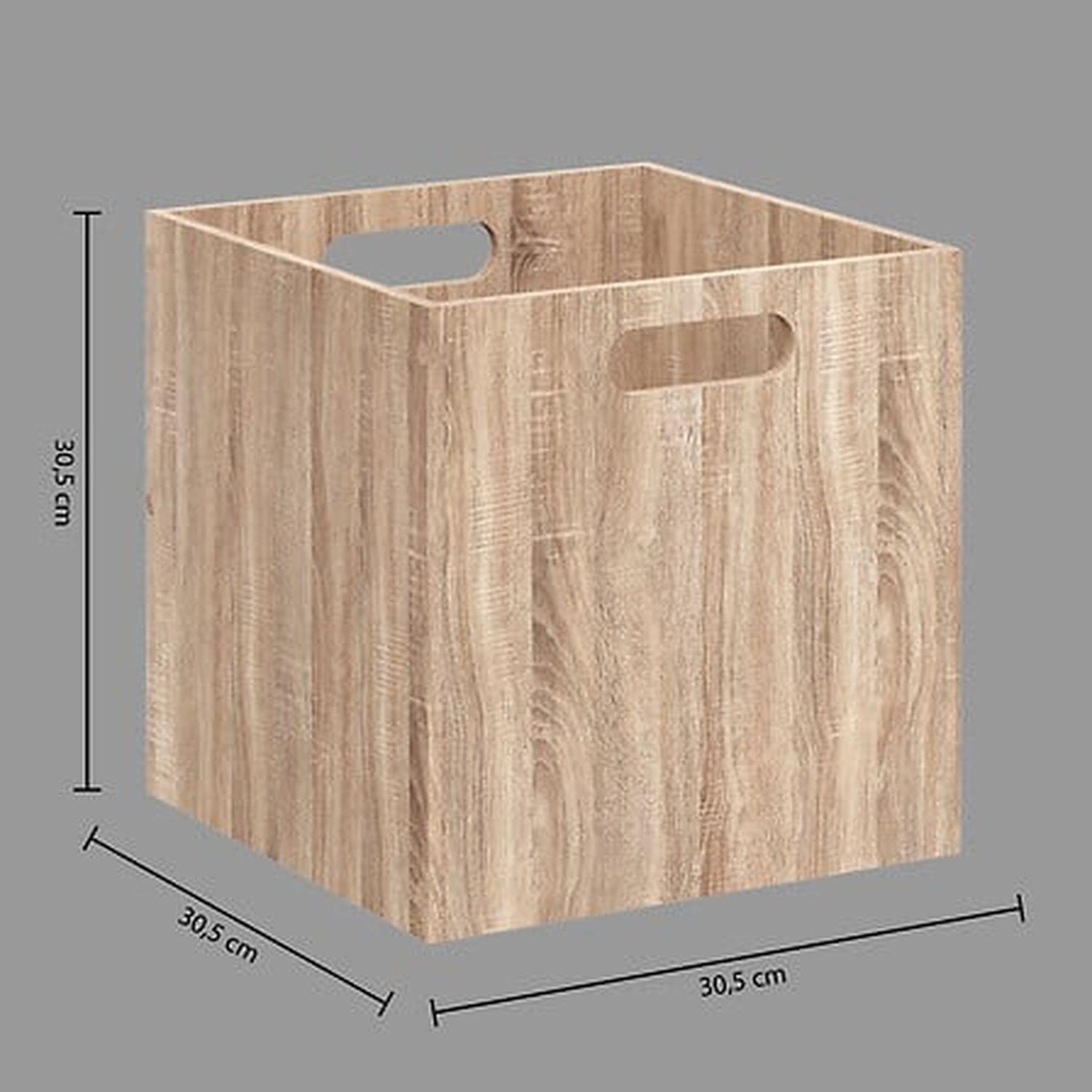 Voir la diapositive 3 : TOILINUX Lot de 6 Boîtes de rangement effet bois en MDF Mix n' modul