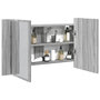 Voir la diapositive 1 : VIDAXL Armoire de salle de bain a miroir LED sonoma gris 80x12x45 cm