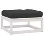 Voir la diapositive 5 : VIDAXL Salon de jardin 12 pcs avec coussins Blanc Bois de pin massif
