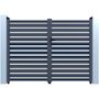 Voir la diapositive 1 : Habitat et Jardin Portail aluminium semi ajouré  Julien  - 300 x 120 cm - Gris