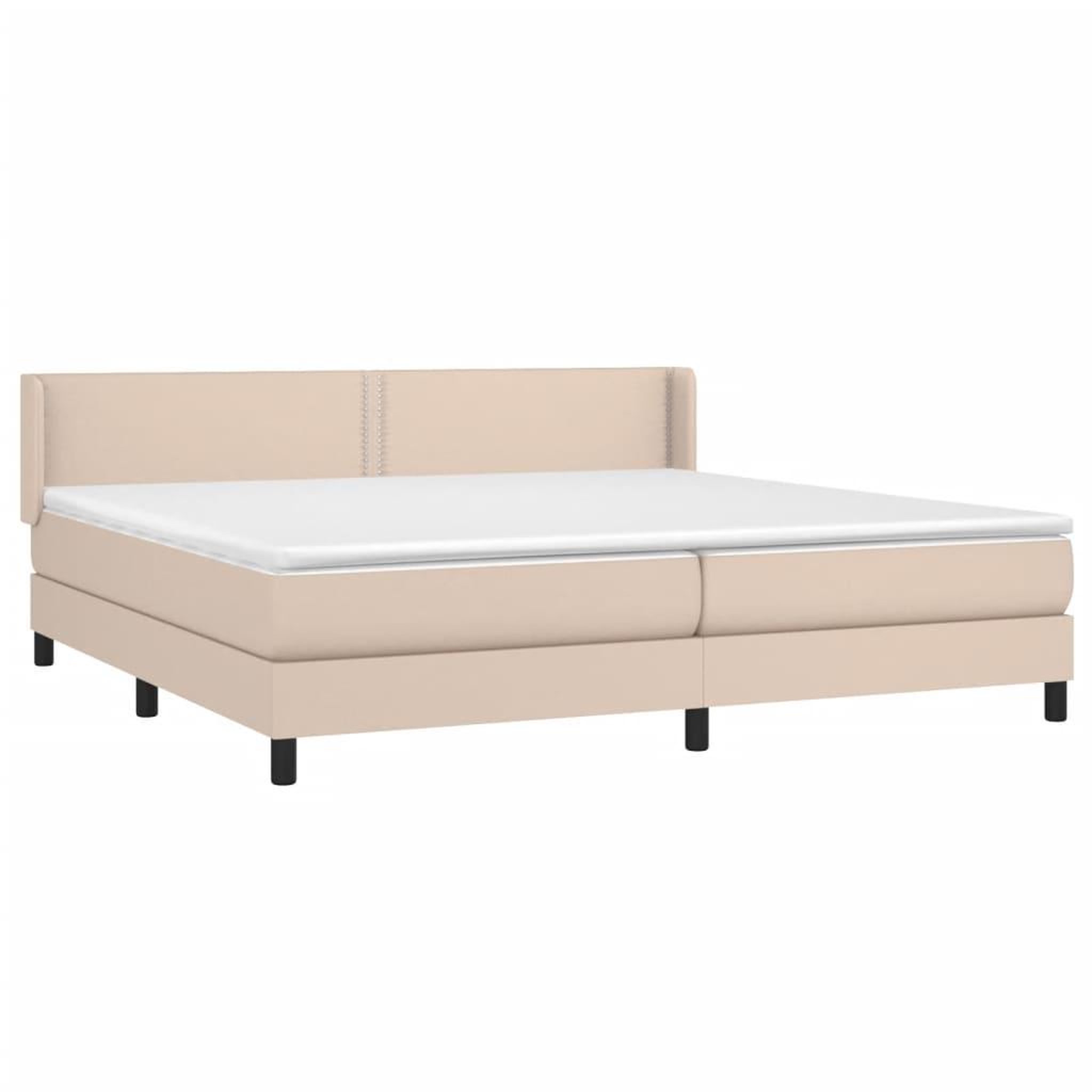 Voir la diapositive 3 : VIDAXL Sommier a lattes de lit avec matelas Cappuccino 200x200 cm