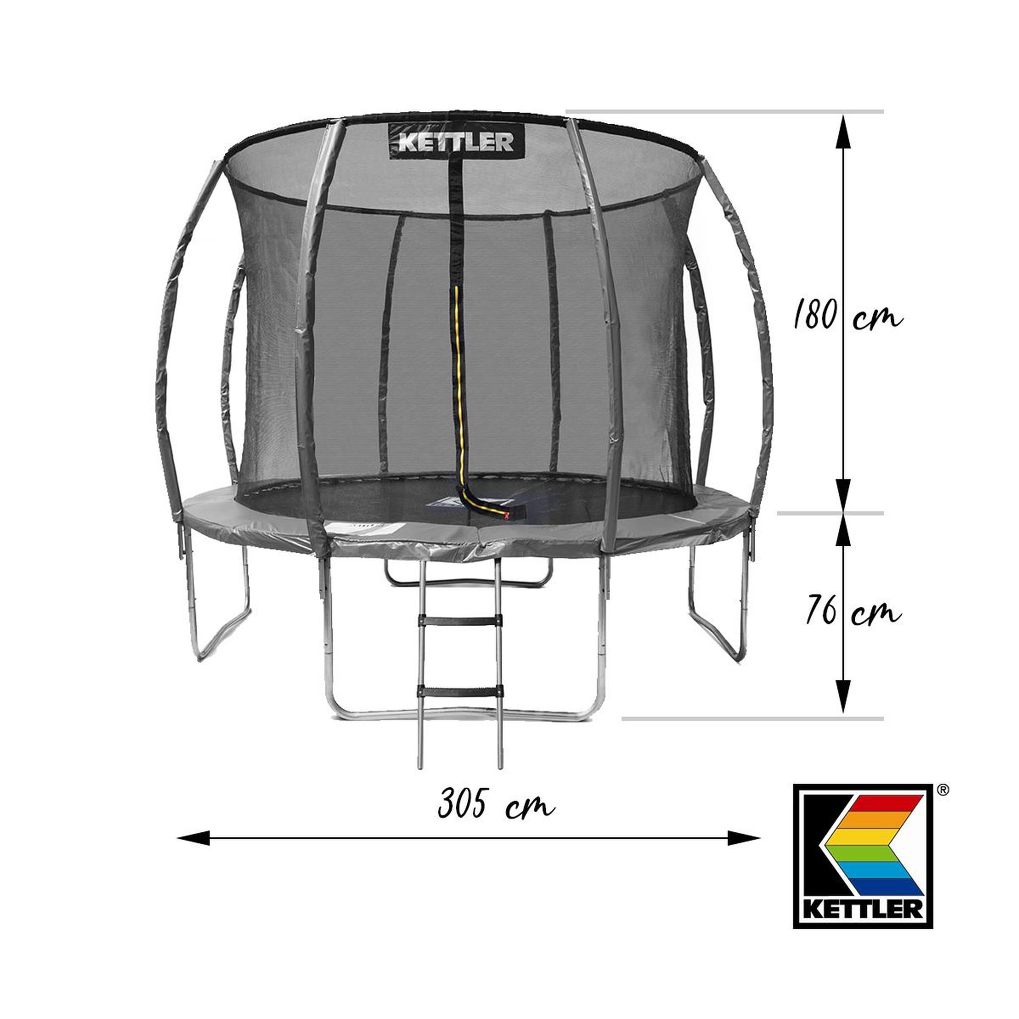 Voir la diapositive 3 : Kettler Trampoline Outdoor Jump 305 cm