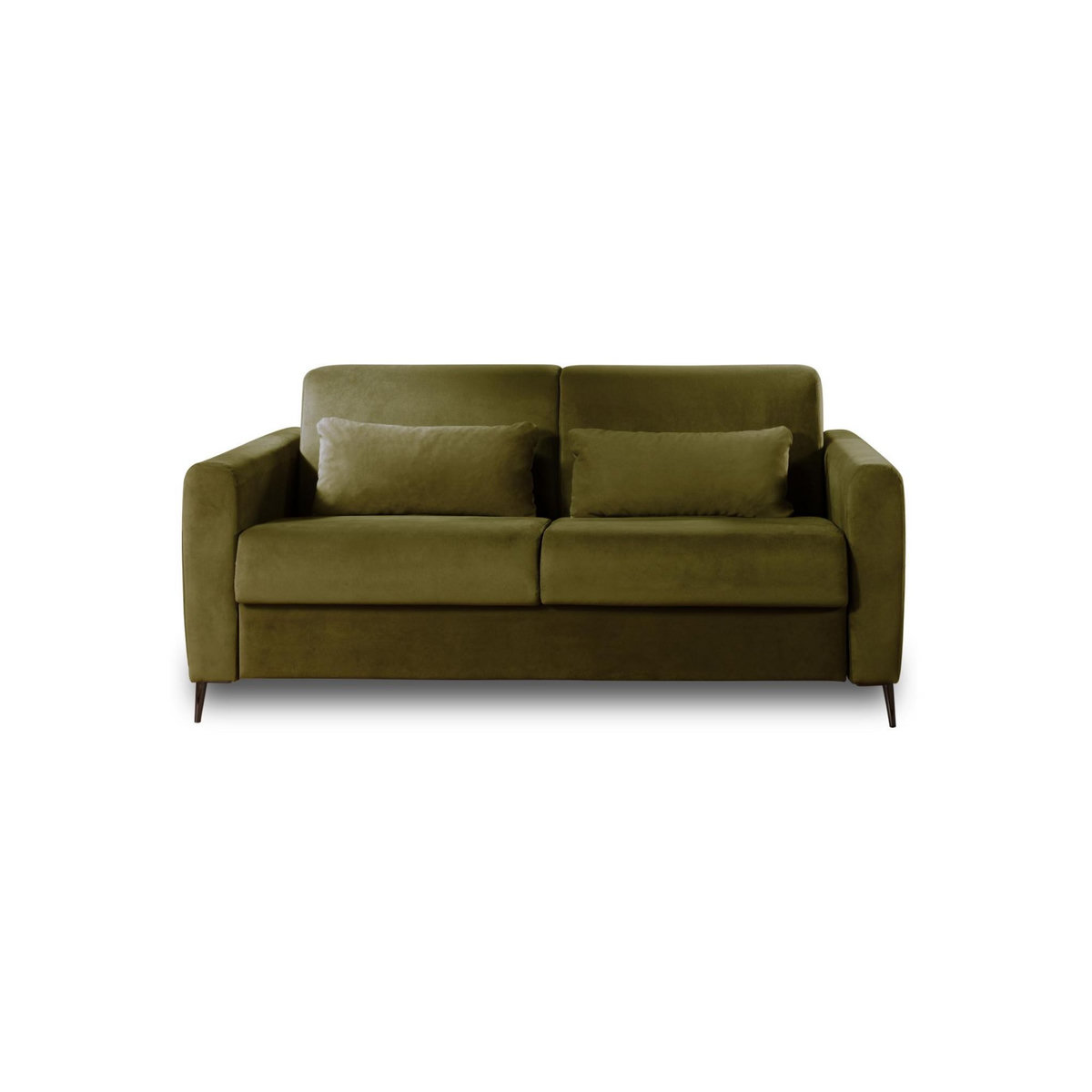 LISA DESIGN Owen - canapé 3 places convertible express couchage quotidien 140 cm matelas 12 cm en velours