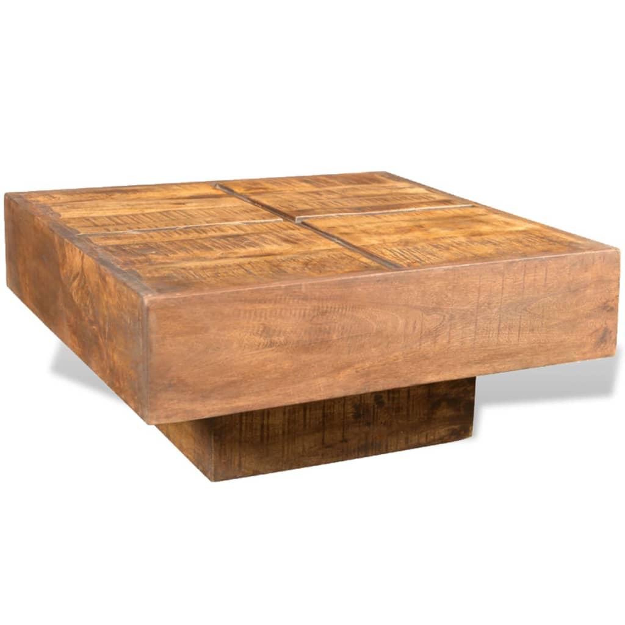Voir la diapositive 1 : VIDAXL Table basse carree Marron Bois massif de manguier