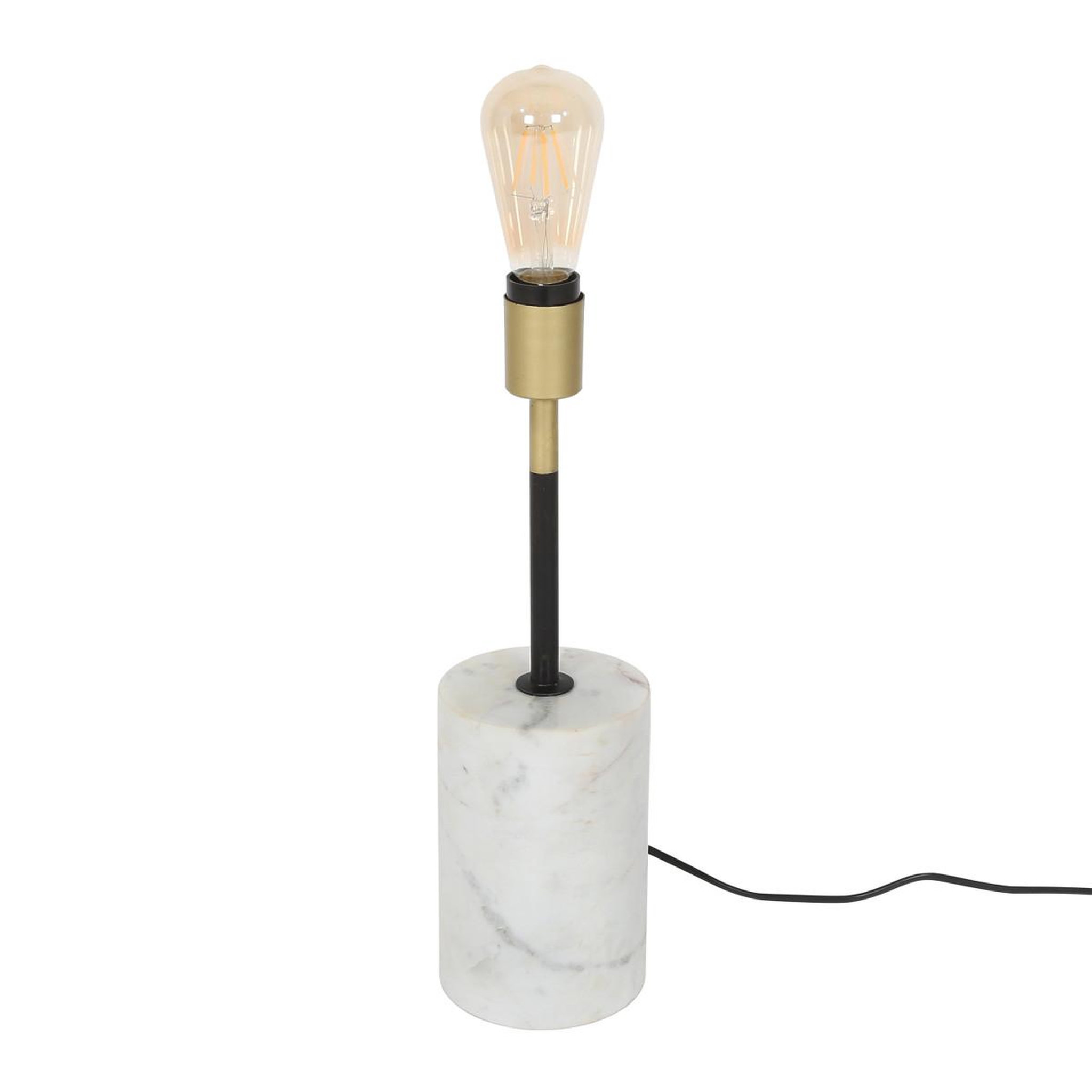 Voir la diapositive 2 : Paris Prix Lampe à Poser en Marbre  Caramia  40cm Blanc