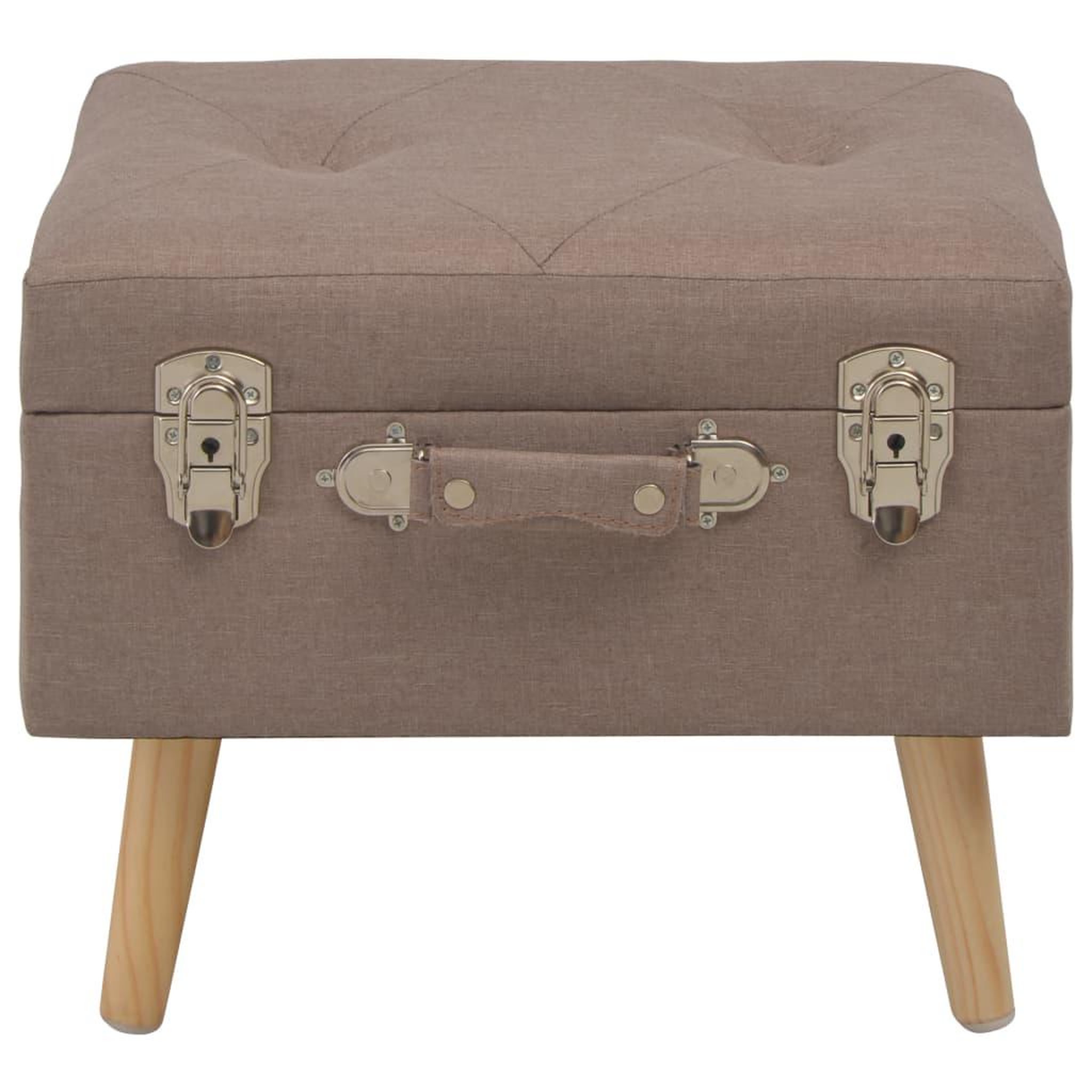 Voir la diapositive 2 : VIDAXL Tabouret de rangement 40 cm Marron Tissu