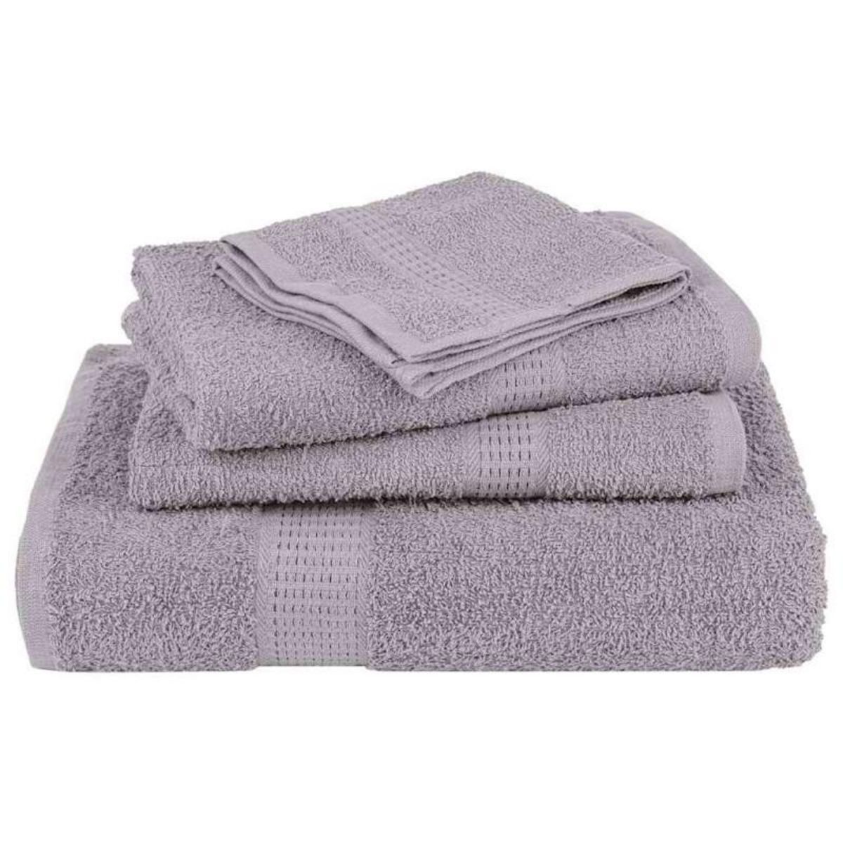VIDAXL Serviettes de bain 2 pcs gris 100x150 cm 360 g m² 100% coton
