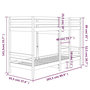 Voir la diapositive 6 : VIDAXL Lit superpose sans matelas marron miel 90x200 cm pin massif