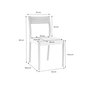 Voir la diapositive 4 : SWEEEK Lot de 2 chaises bohème bois d'hévéa naturel et tissu. L 49.5 x P 53 x H 82cm - ELLA