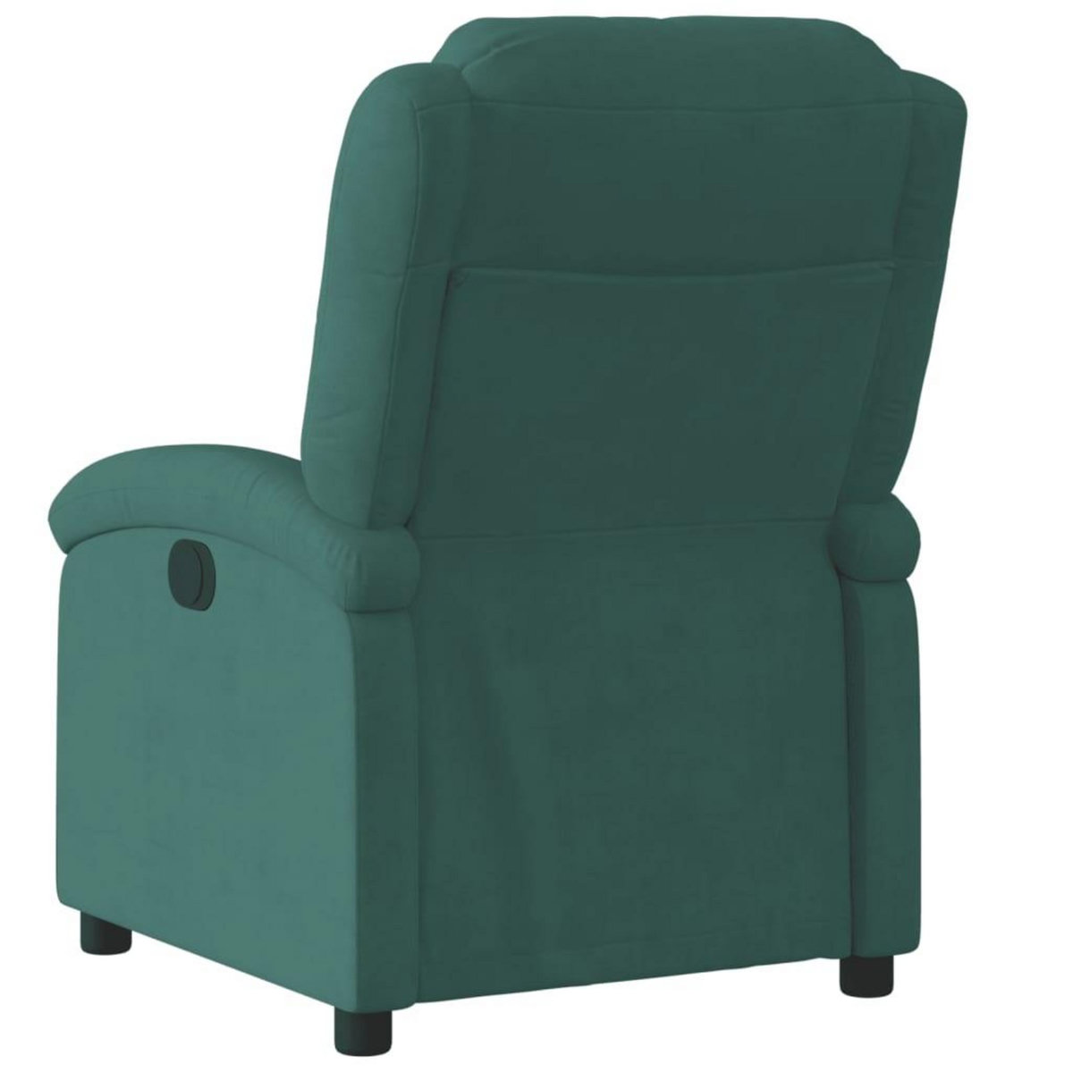 VIDAXL Fauteuil inclinable electrique vert fonce velours