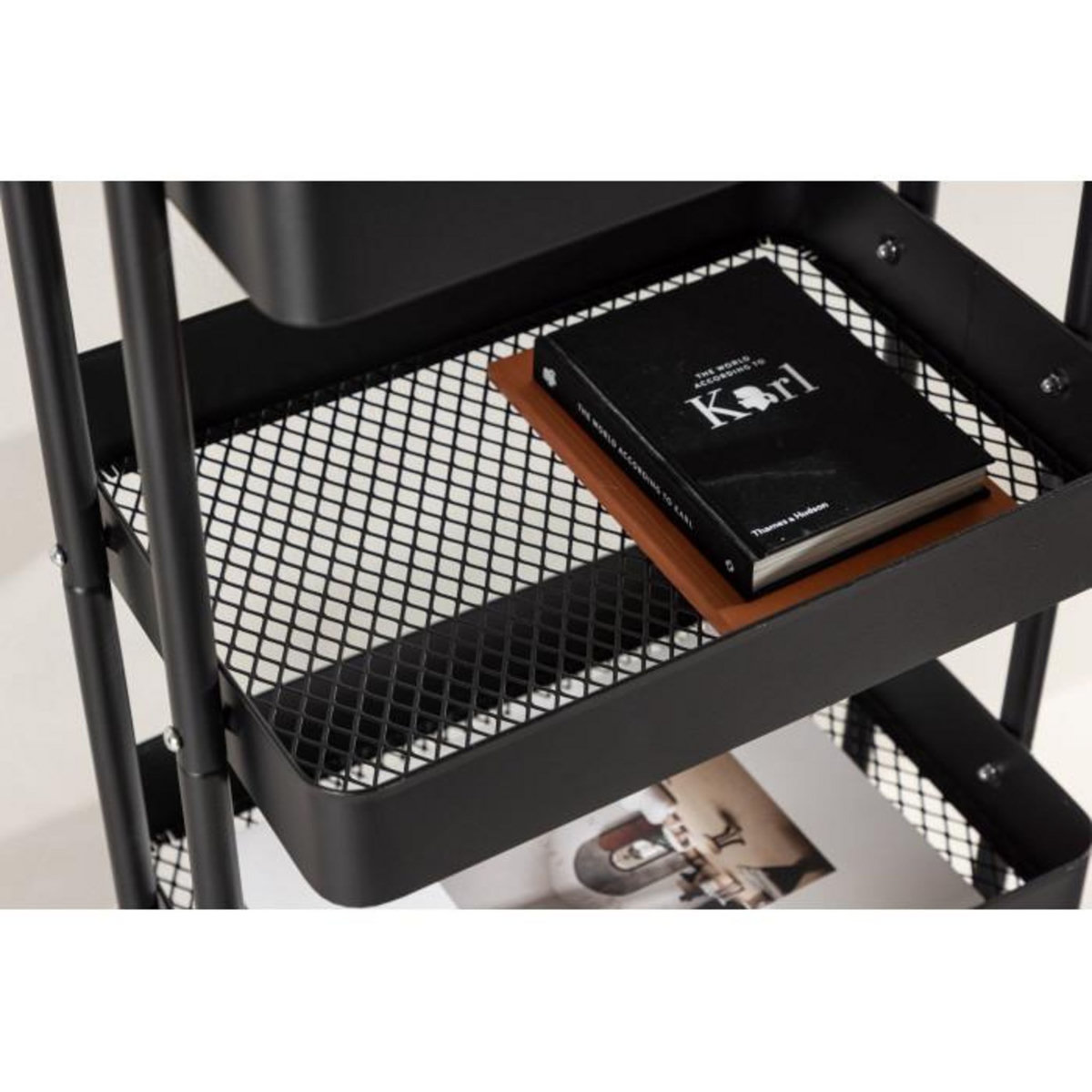 Paris Prix Étagère 4 Niveaux en Métal  Manaus  104cm Noir