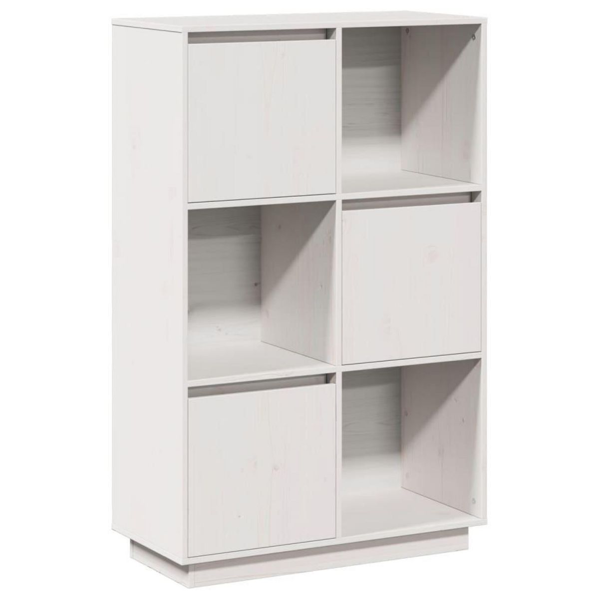 VIDAXL Buffet haut Blanc 74x35x117 cm Bois massif de pin