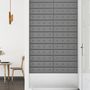 Voir la diapositive 4 : VIDAXL Panneaux muraux 12 pcs Gris 60x15 cm Similicuir 1,08 m^2
