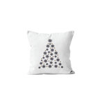 SOLEIL D'OCRE Coussin brodé pur coton 45x45 cm SAPIN, par Soleil d'Ocre