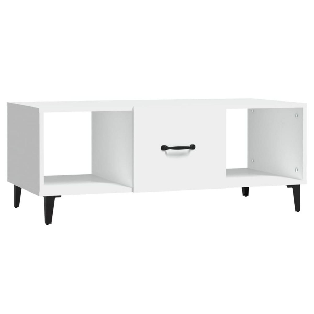 VIDAXL Table basse Blanc 102x50x40 cm Bois d'ingenierie