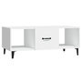 Voir la diapositive 2 : VIDAXL Table basse Blanc 102x50x40 cm Bois d'ingenierie