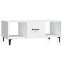 Voir la diapositive 2 : VIDAXL Table basse Blanc 102x50x40 cm Bois d'ingenierie