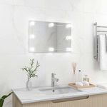 VIDAXL Miroir mural avec lampes LED Rectangulaire Verre