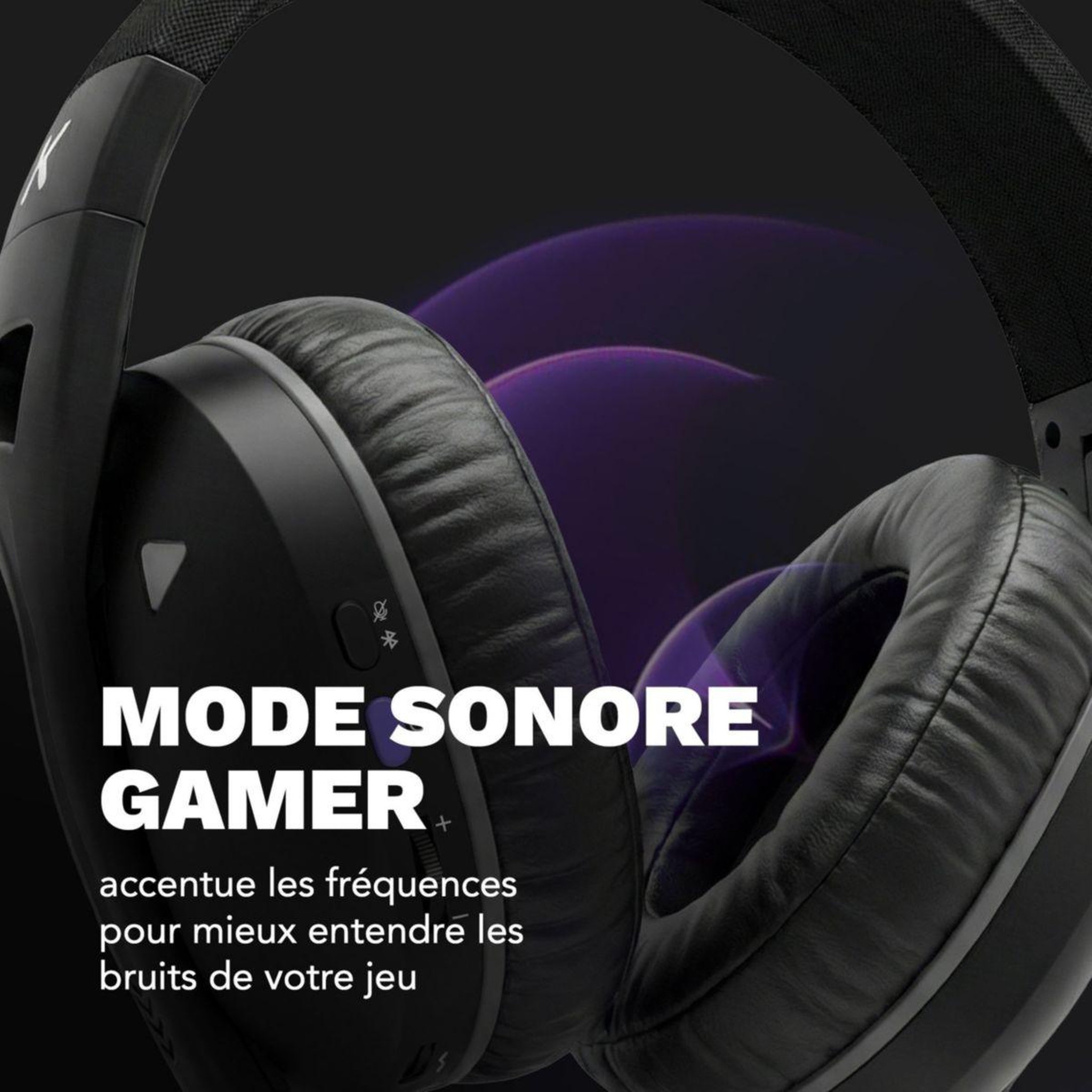 Voir la diapositive 3 : SKILLKORP Casque gamer h5 noir sans fil access