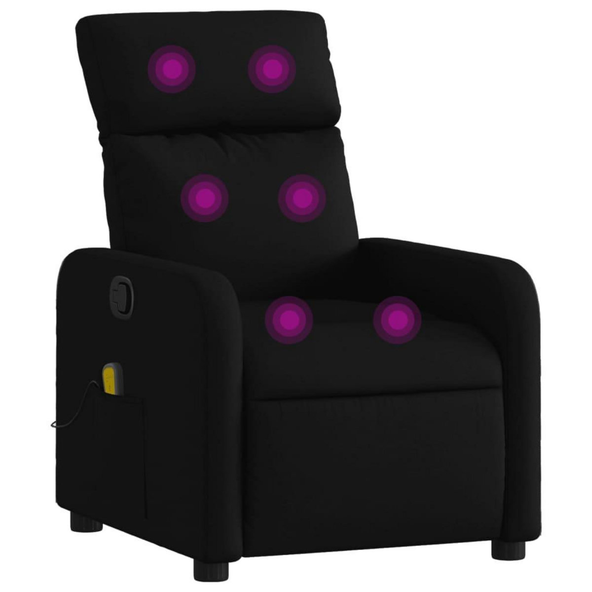 VIDAXL Fauteuil de massage inclinable Noir Tissu