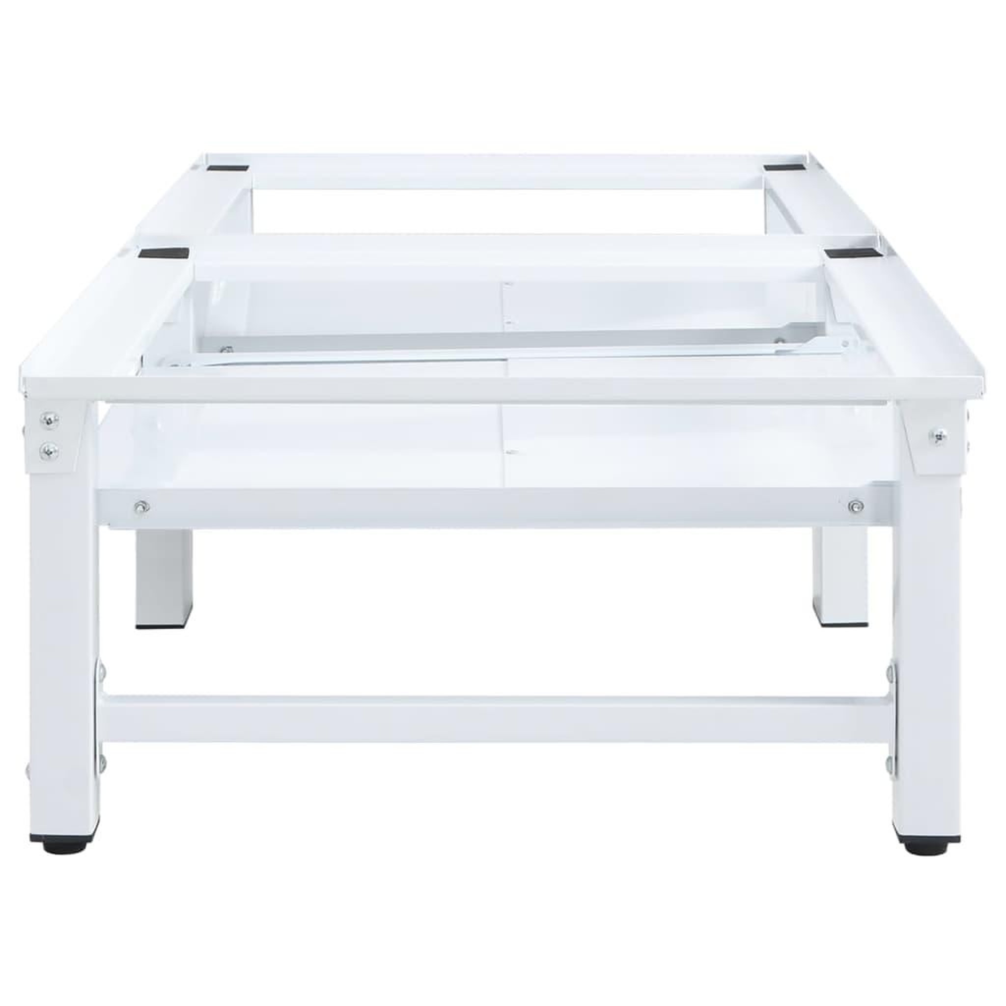 Voir la diapositive 4 : VIDAXL Socle de lave-linge et seche-linge et etagere coulissante Blanc