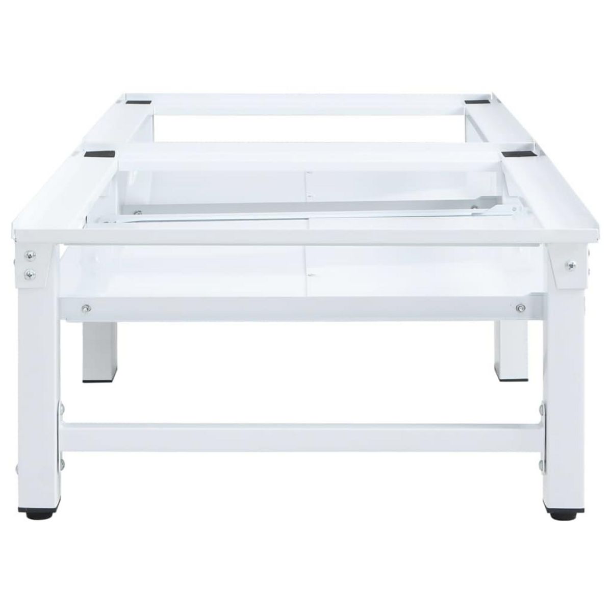 VIDAXL Socle de lave-linge et seche-linge et etagere coulissante Blanc