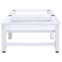 Voir la diapositive 4 : VIDAXL Socle de lave-linge et seche-linge et etagere coulissante Blanc