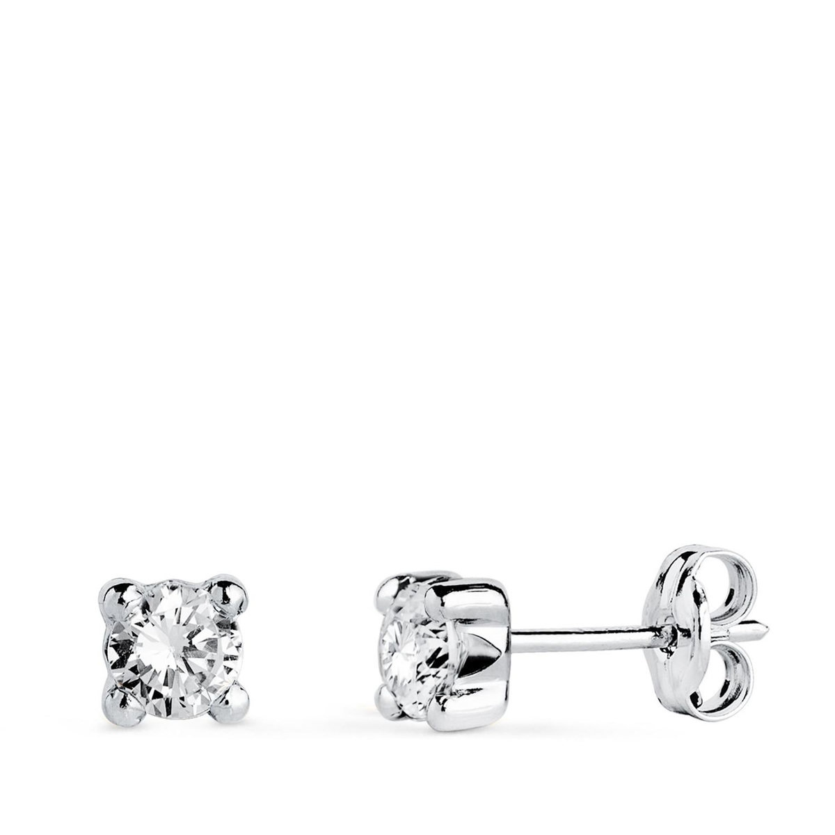 L'ATELIER D'AZUR Boucles d'Oreilles Or 18 Carats 750/000 Blanc Zirconium