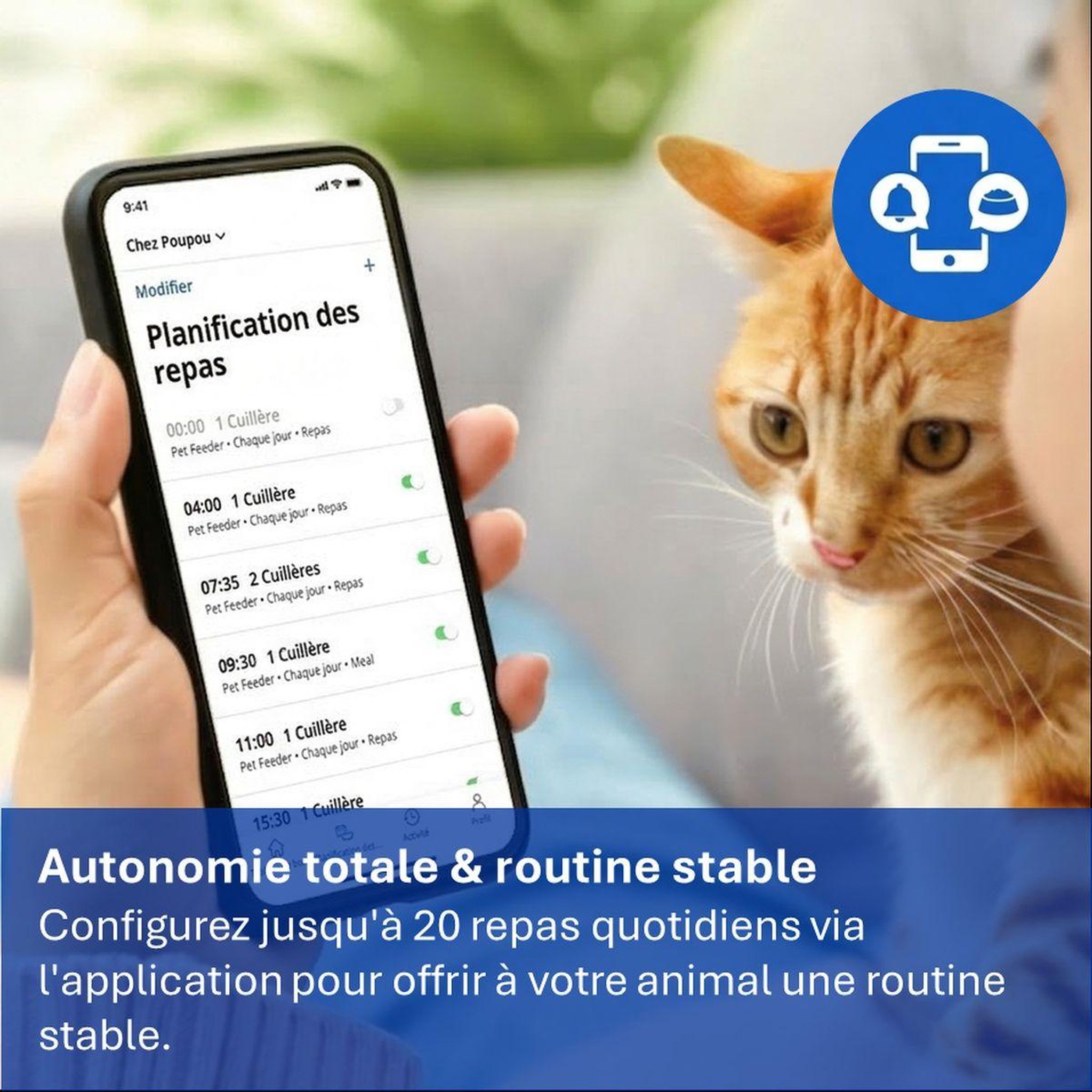 Voir la diapositive 4 : Philips Distributeur de croquettes série pet paw5320/02 connectée avec caméra