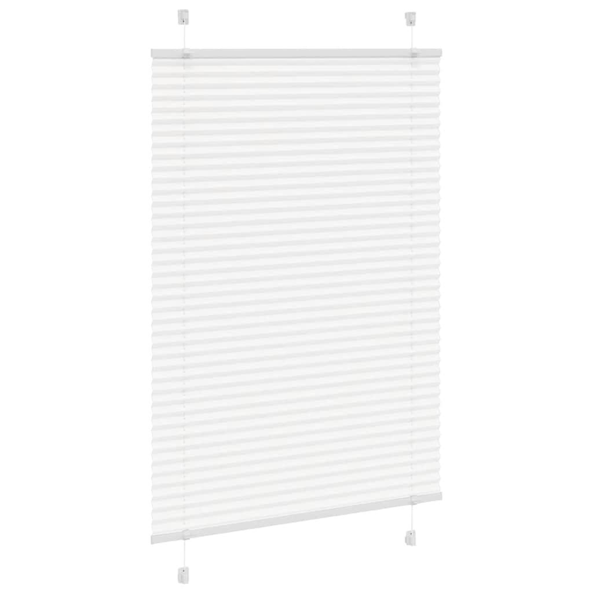 Voir la diapositive 3 : VIDAXL Store plisse blanc 95x100 cm largeur du tissu 94,4 cm polyester