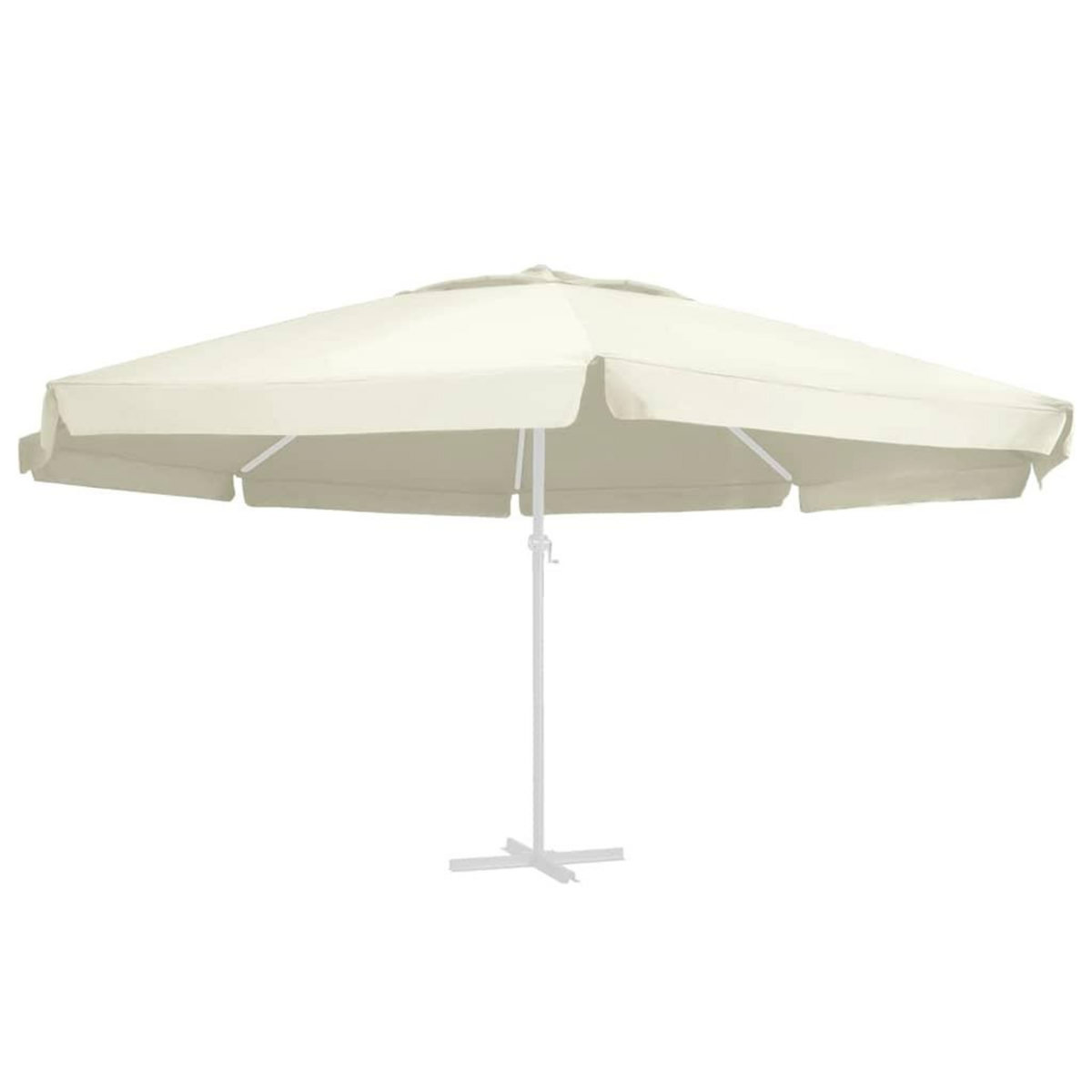 VIDAXL Tissu de remplacement pour parasol d'exterieur Sable 610 cm