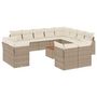 Voir la diapositive 2 : VIDAXL Salon de jardin avec coussins 13 pcs beige resine tressee