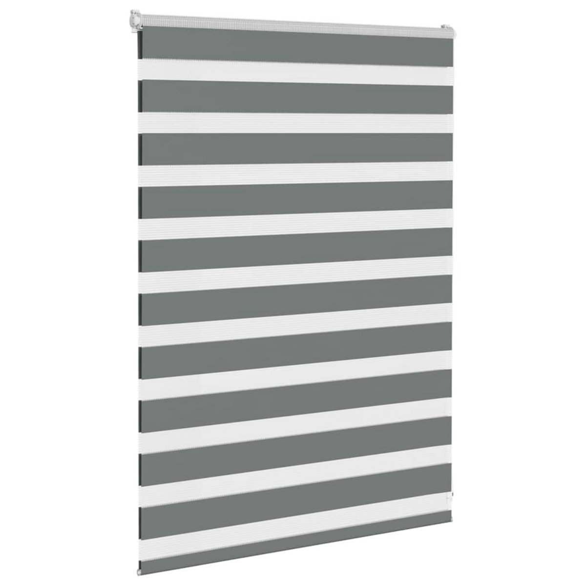 VIDAXL Store zebre gris fonce largeur du tissu 105,9 cm polyester