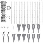 VIDAXL Cloture a mailles losangees et poteaux acier galvanise 25x1,5 m