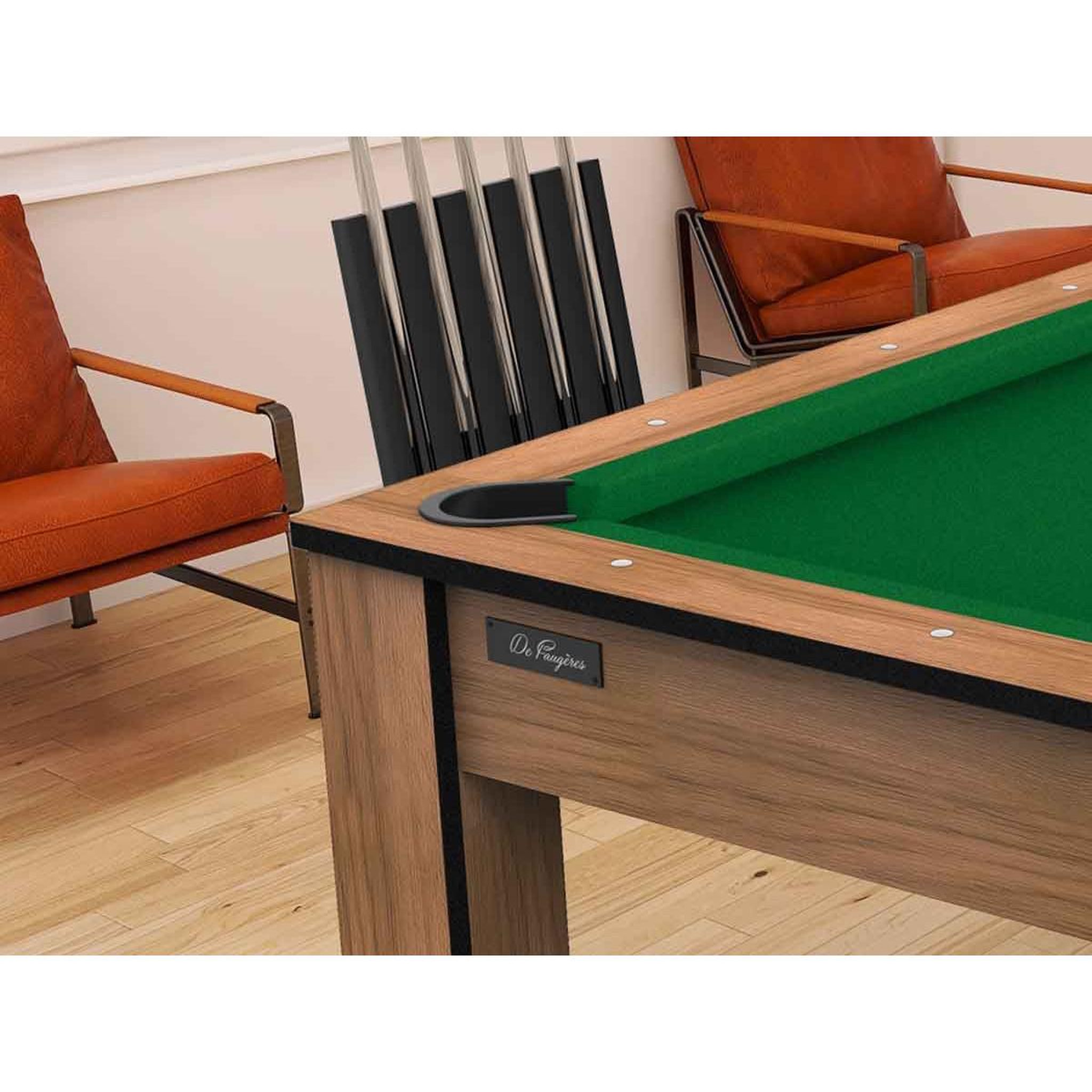 Voir la diapositive 6 : DE FAUGERES Table de Billard Convertible  Oregon  213cm Hêtre & Vert