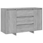 Voir la diapositive 2 : VIDAXL Buffet avec 3 tiroirs sonoma gris 120x41x75cm bois d'ingenierie