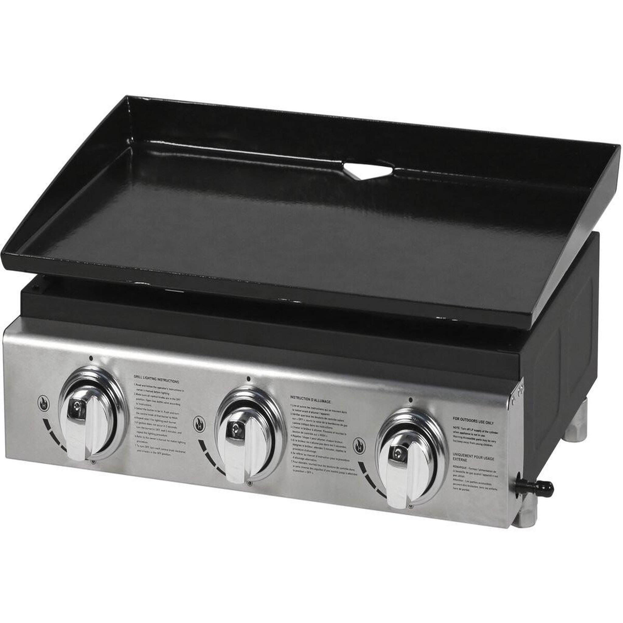 Voir la diapositive 1 : Habitat et Jardin Plancha  Presto 3  - 3 Brûleurs - 7.5kW - Gris