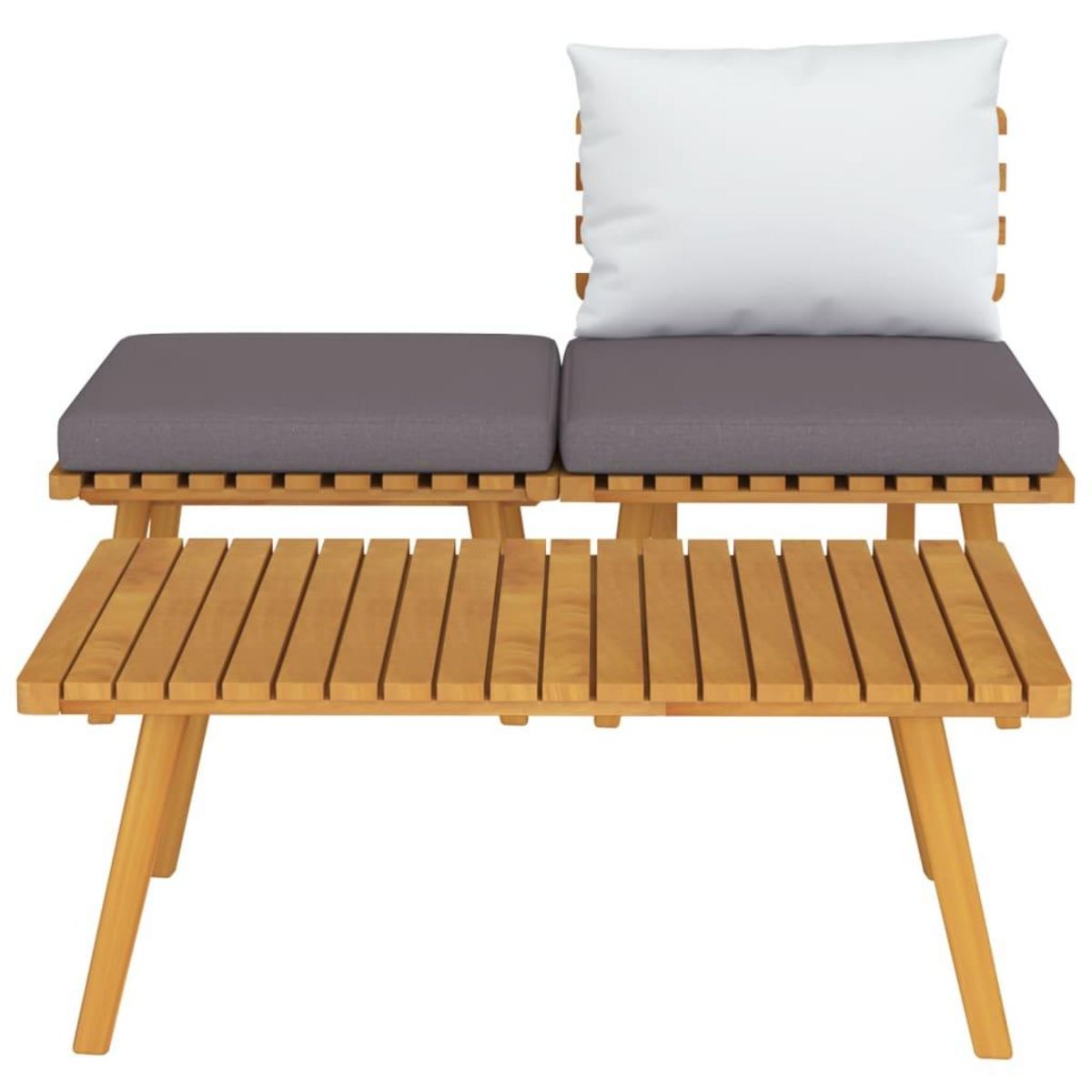 VIDAXL Salon de jardin 3 pcs avec coussins Bois d'acacia massif