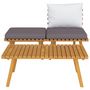 Voir la diapositive 3 : VIDAXL Salon de jardin 3 pcs avec coussins Bois d'acacia massif