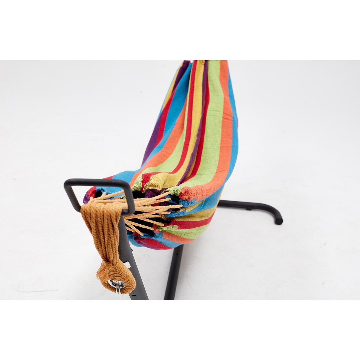 CONCEPT USINE Hamac sur pied 2,6 m avec toile en tissu multicolore COPACABANA